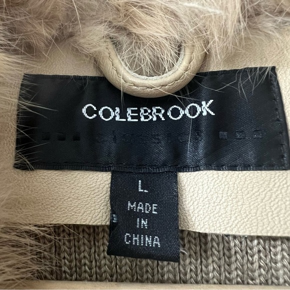 Penny Lane Rabbit Fur Full Zip Vest Leather Trim Beaded Size L Bratz Mobwife - Picture 10 of 12